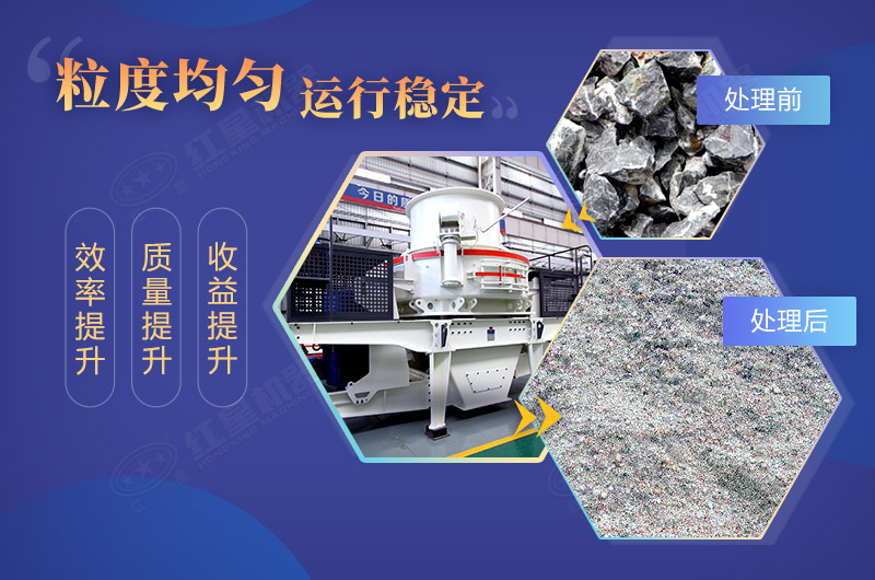 制砂機加工前后物料展示 制砂機加工前后物料展示